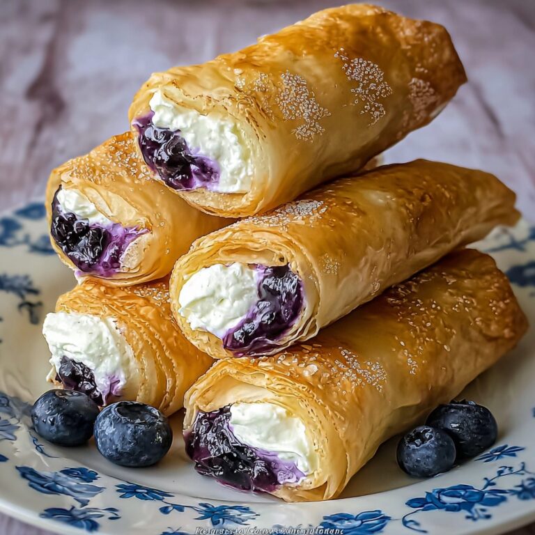 Blueberry Cream Cheese Egg Rolls – Easy & Delicious Recipe