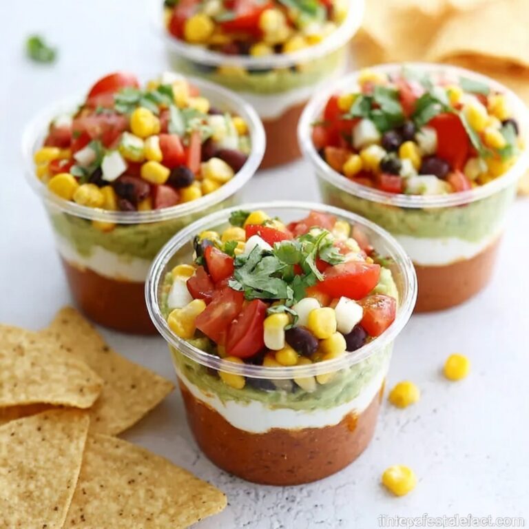 Easy 7 Layer Dip Cups Recipe